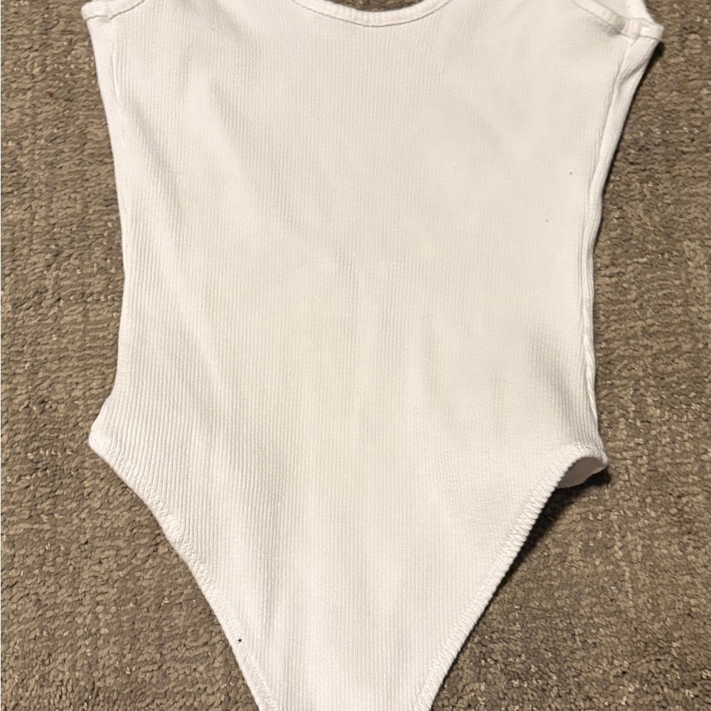 Garage White Classic Bodysuit Size Small Snap Closure
